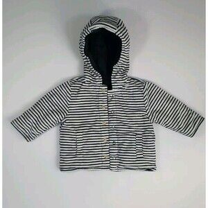 Wonder Nation Girl's Reversible Hoodie Jacket Striped Size 0-3 Months